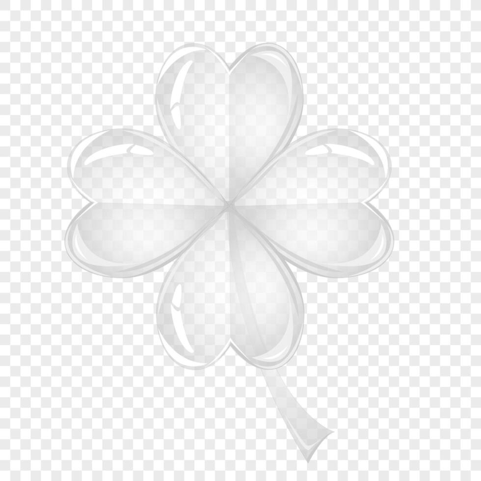 klöver blad. st Patricks dag symbol, irländsk tur- vitklöver. ändlös upprepad bakgrund, textur, tapet vektor