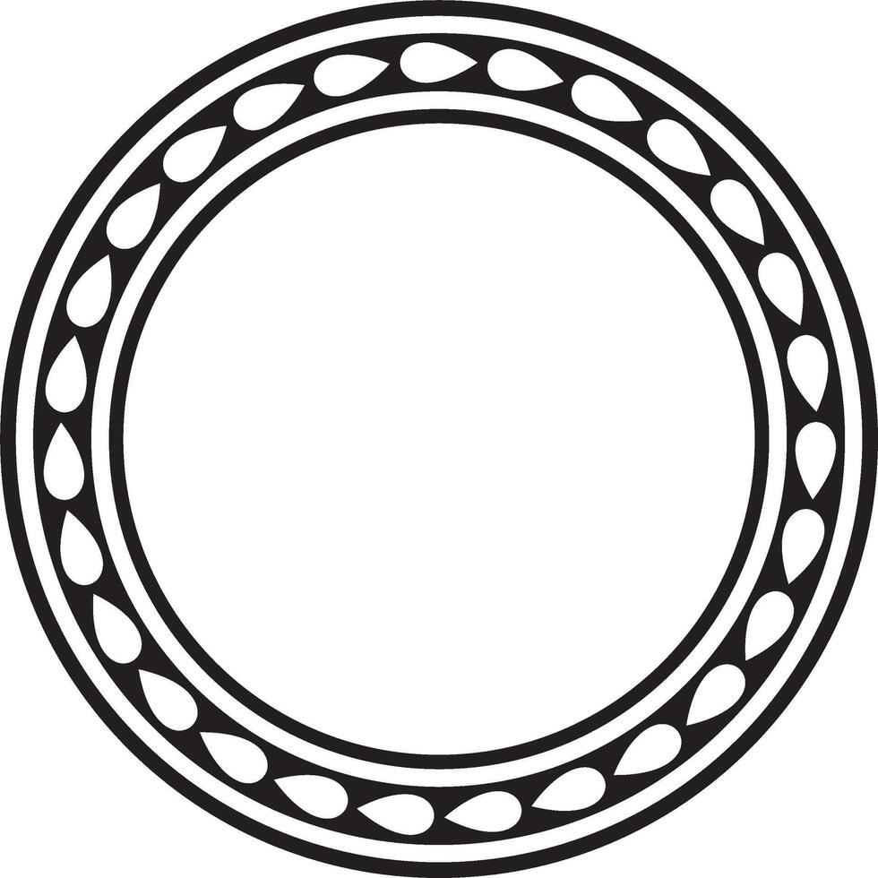 Vektor schwarz einfarbig runden jüdisch Ornament. Star von David. semitisch Kreis, Ring. jerusalem