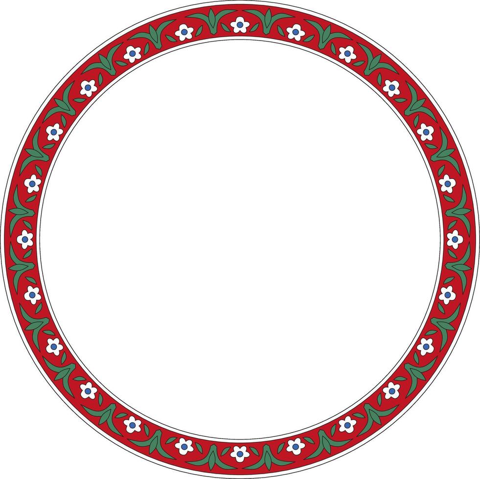 Vektor farbig runden Türkisch Ornament. Ottomane Kreis, Ring, rahmen. Muslim Muster zum befleckt Glas