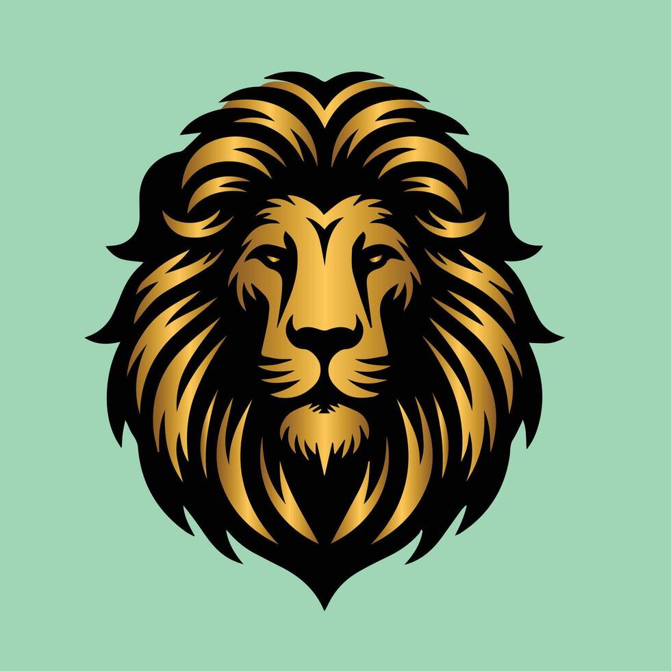 lejon ansikte maskot logotyp design vektor illustration för varumärke identitet ikon och kunglig kung lejon