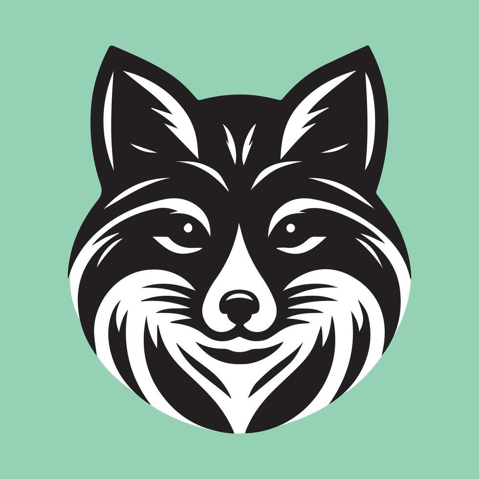 süß Fuchs Maskottchen einfach Karikatur Logo Vektor Illustration Jahrgang Design