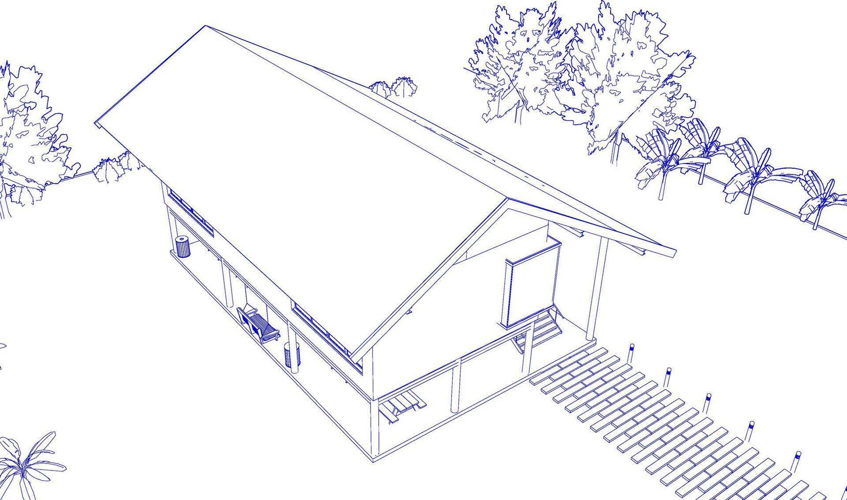 3d illustration av kaffe affär vektor