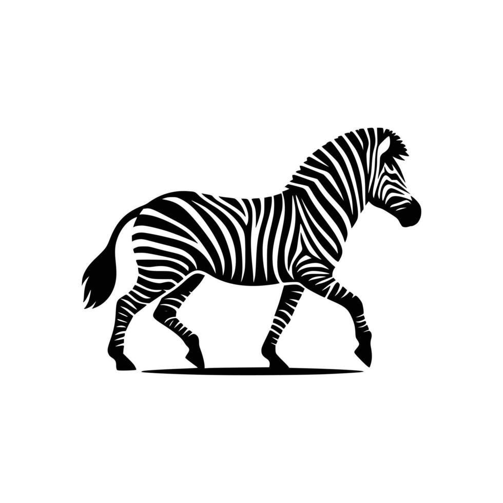 ikonisch Zebra Vektor Illustration von das zeitlos schwarz und Weiß gestreift Tier