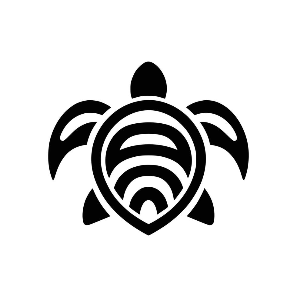 platt och minimal sköldpadda symbol logotyp illustration i grafisk design vektor