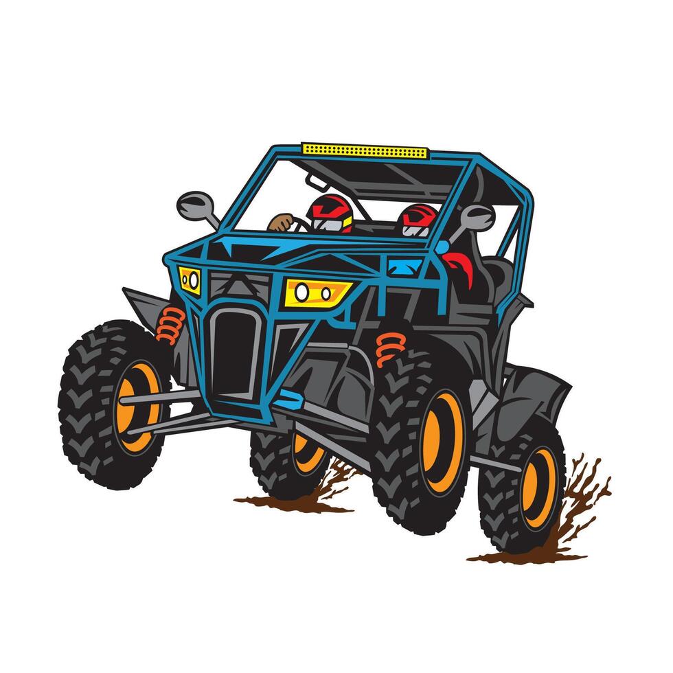 Buggy extrem Abenteuer Ausflug Rennen Sport Vektor Illustration, gut zum Mannschaft und Rennen Verein Logo ebenfalls t Hemd Design