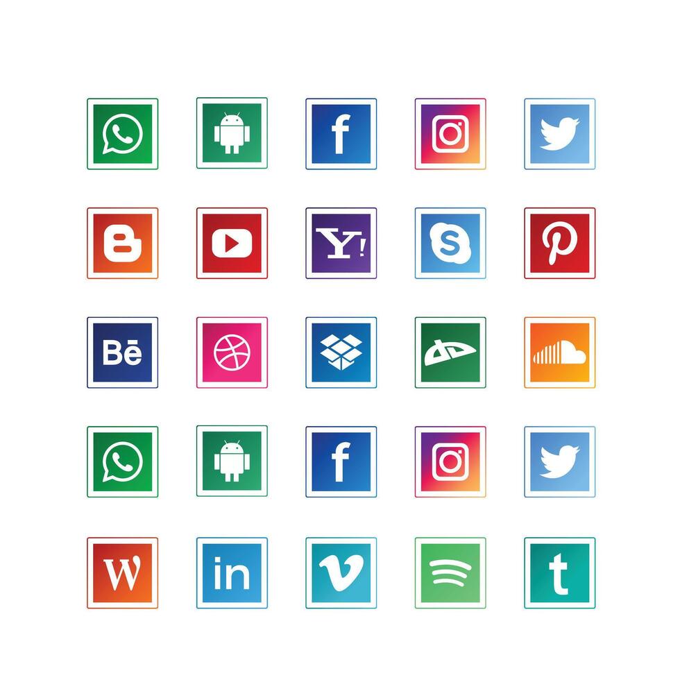 Social Media Logo Sammlung vektor