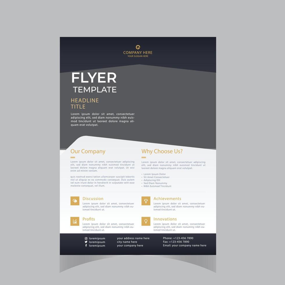 ein bündel von 4 vorlagen in verschiedenen farben a4-flyer-vorlage, moderne business-flyer-vorlage, abstrakter business-flyer und kreatives design, it-firmen-flyer und editierbares vektorvorlagendesign vektor