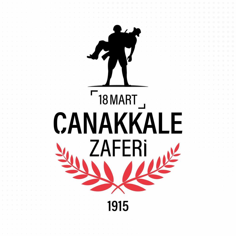 März 18 canakkale Sieg Karte Design. Jahrestag von das canakkale Sieg. Türkisch canakkale zaferi 18 Mart 1915. Vektor Illustration