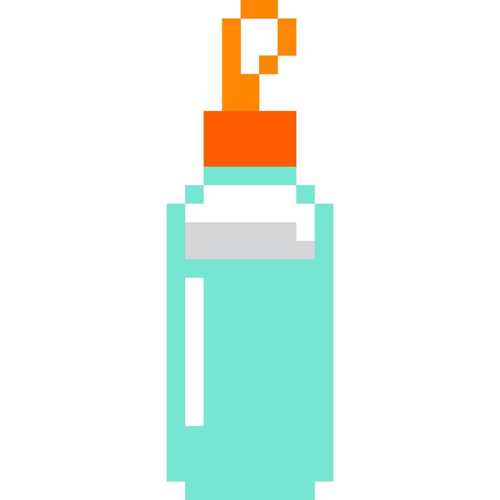 Flasche Karikatur Symbol im Pixel Stil vektor