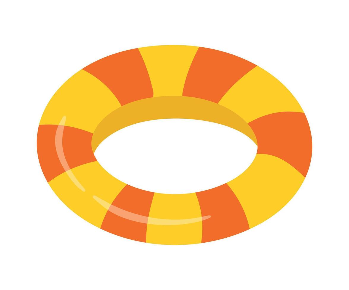 Gummi aufblasbar Schwimmen Ring zum Sommer- Strand Urlaub Element Dekoration vektor