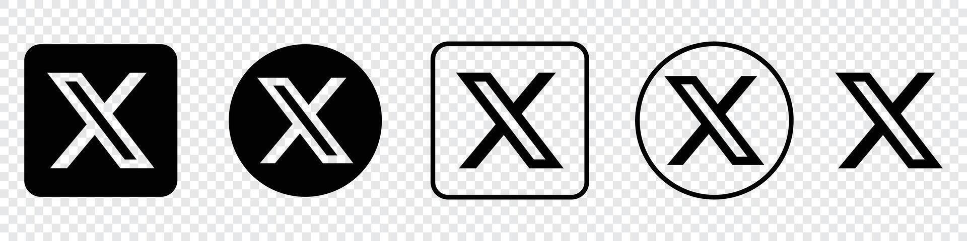 Twitter ny logotyp. x app ikon logotyp. x social media plattform logotyp ikon. ny Twitter logotyp vektor