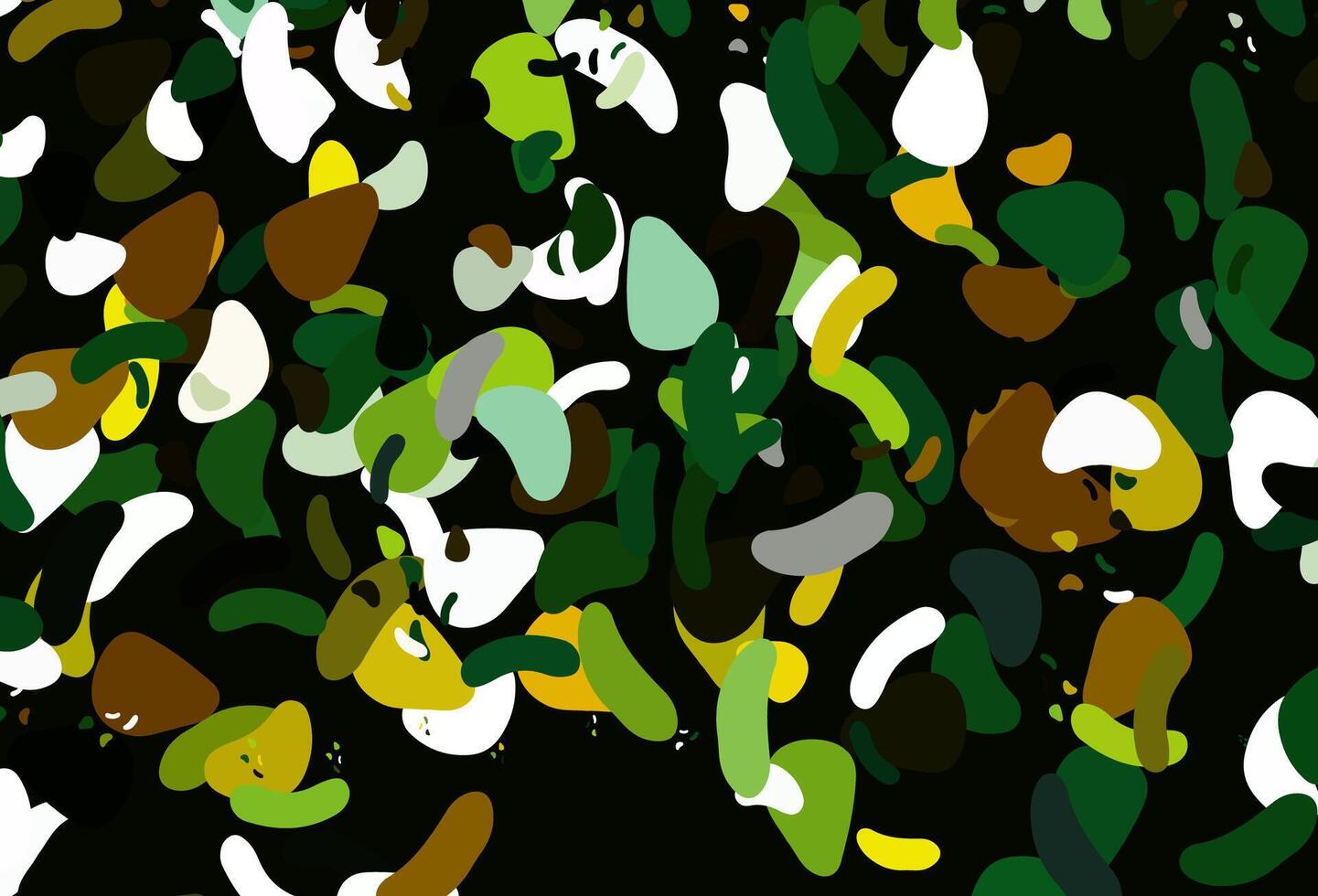 ljusgrön, gul vektorbakgrund med abstrakta former. vektor