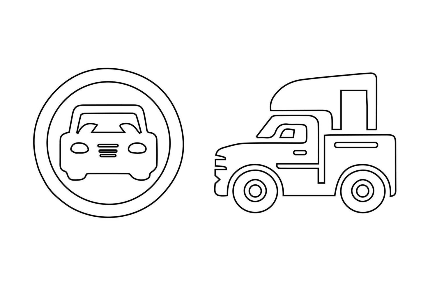 trafik bil design ikon vektor illustratör