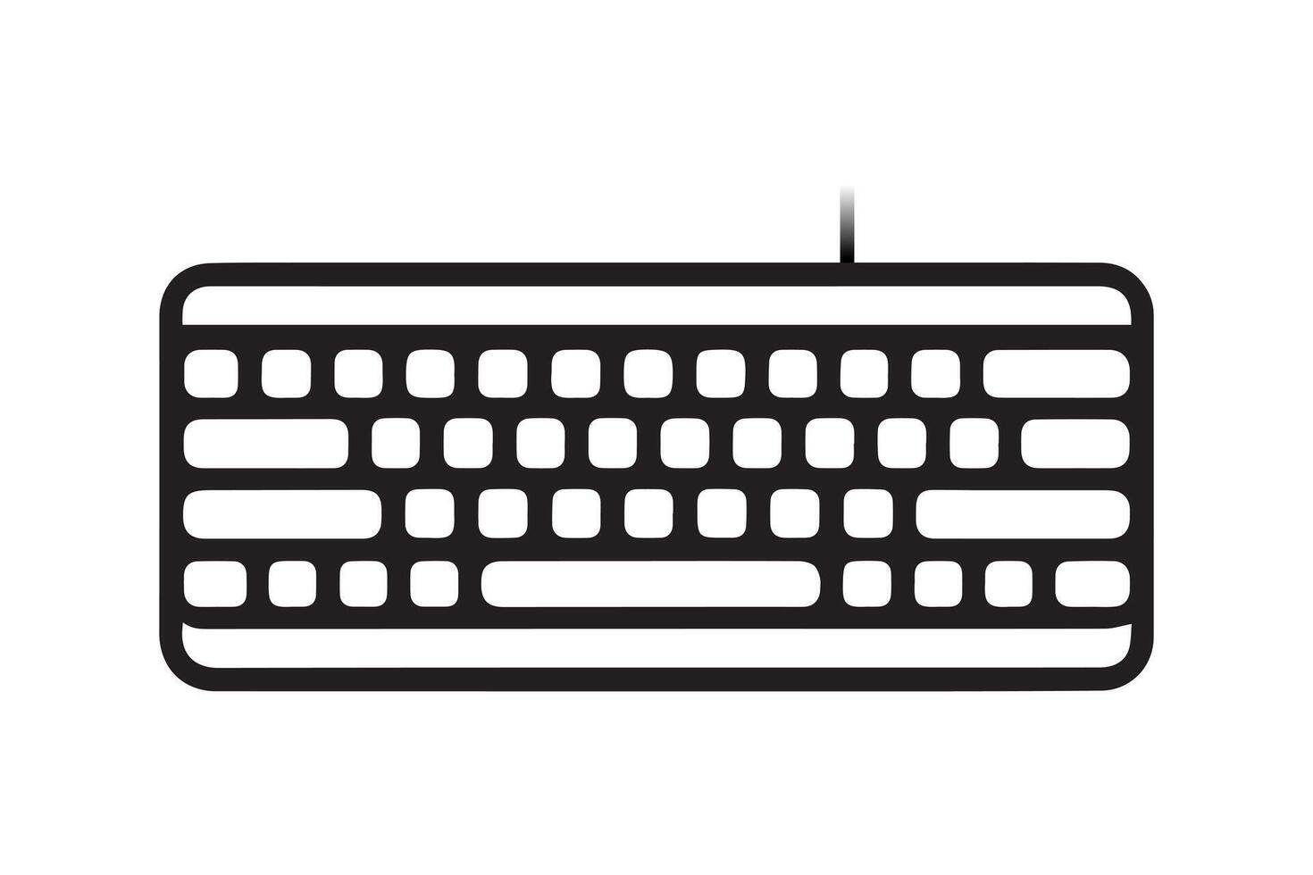 mekanisk dator tangentbord ikon trendig teknologi, ergonomisk, vektor illustration bakgrund