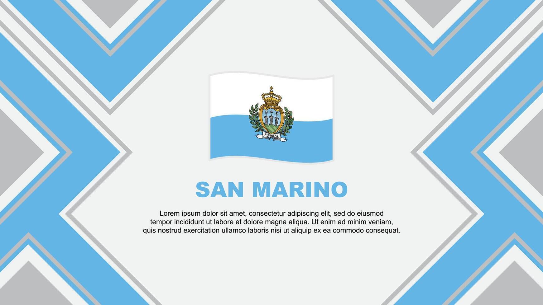 san marino flagga abstrakt bakgrund design mall. san marino oberoende dag baner tapet vektor illustration. san marino vektor