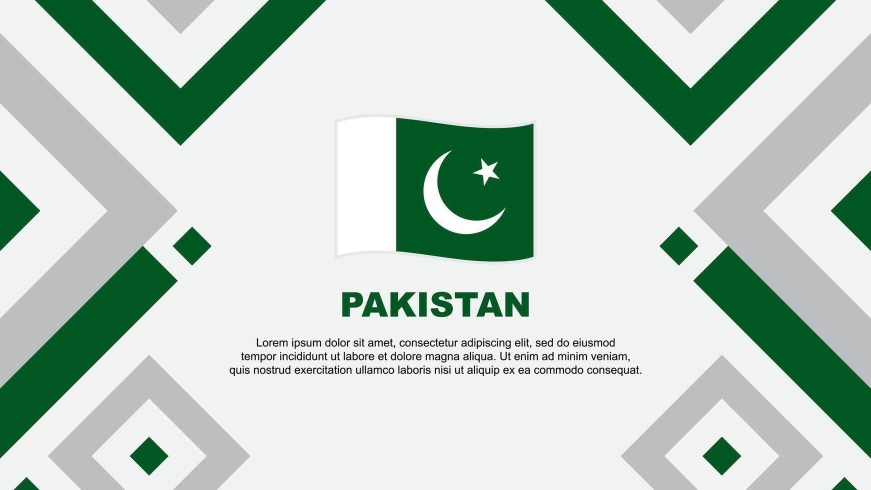 Pakistan Flagge abstrakt Hintergrund Design Vorlage. Pakistan Unabhängigkeit Tag Banner Hintergrund Vektor Illustration. Pakistan Vorlage