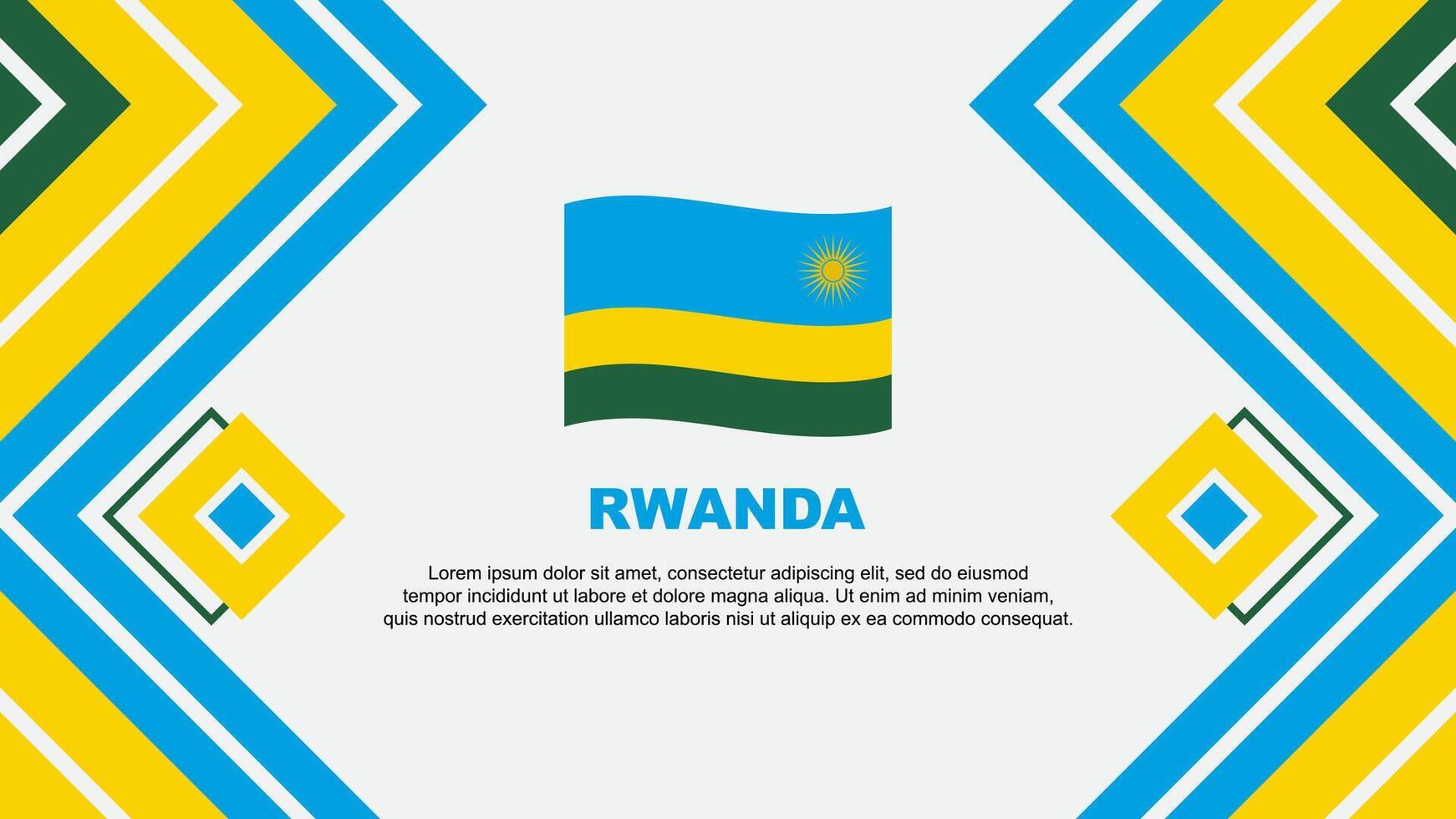 rwanda flagga abstrakt bakgrund design mall. rwanda oberoende dag baner tapet vektor illustration. rwanda design