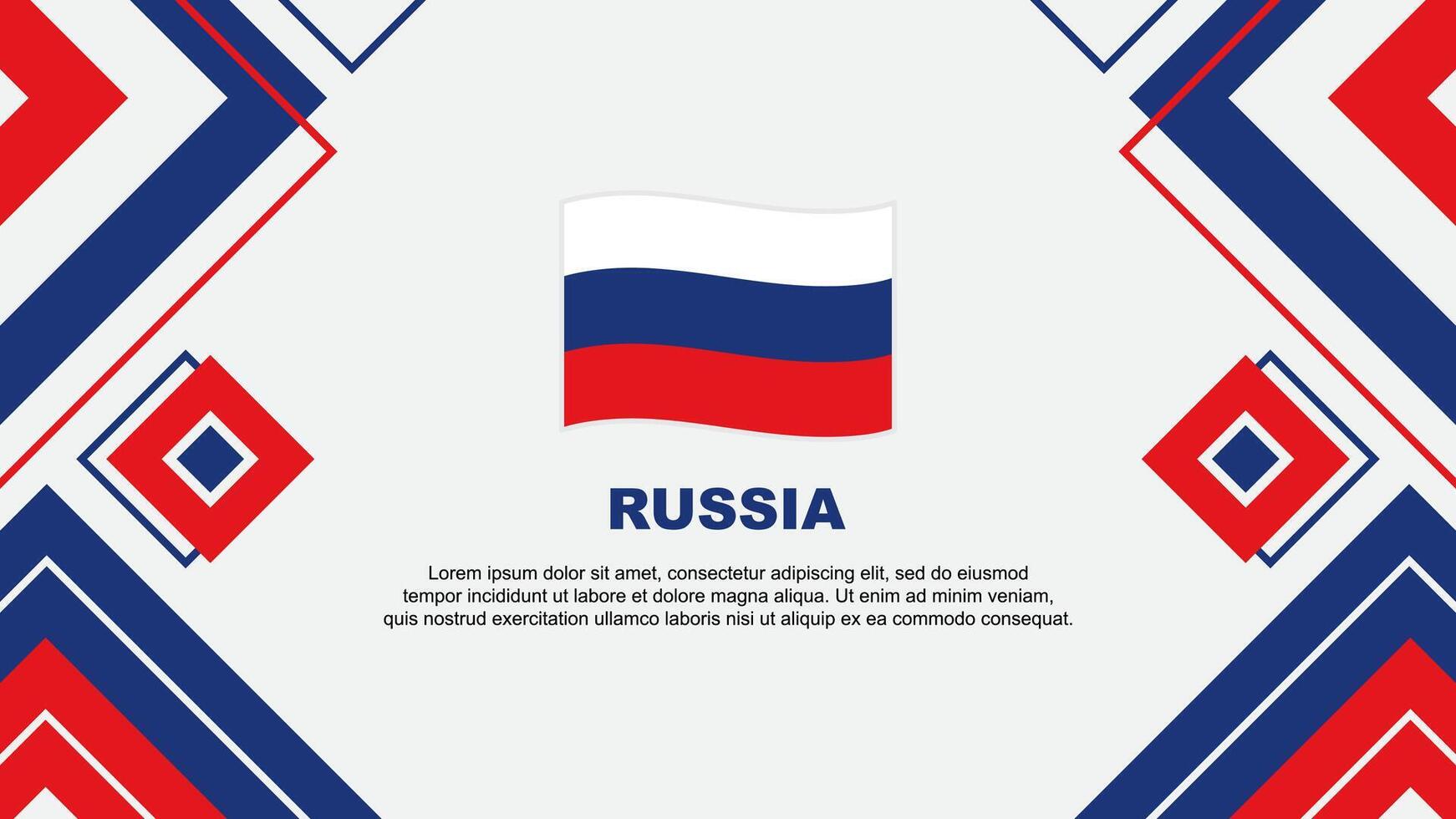 Russland Flagge abstrakt Hintergrund Design Vorlage. Russland Unabhängigkeit Tag Banner Hintergrund Vektor Illustration. Russland Hintergrund