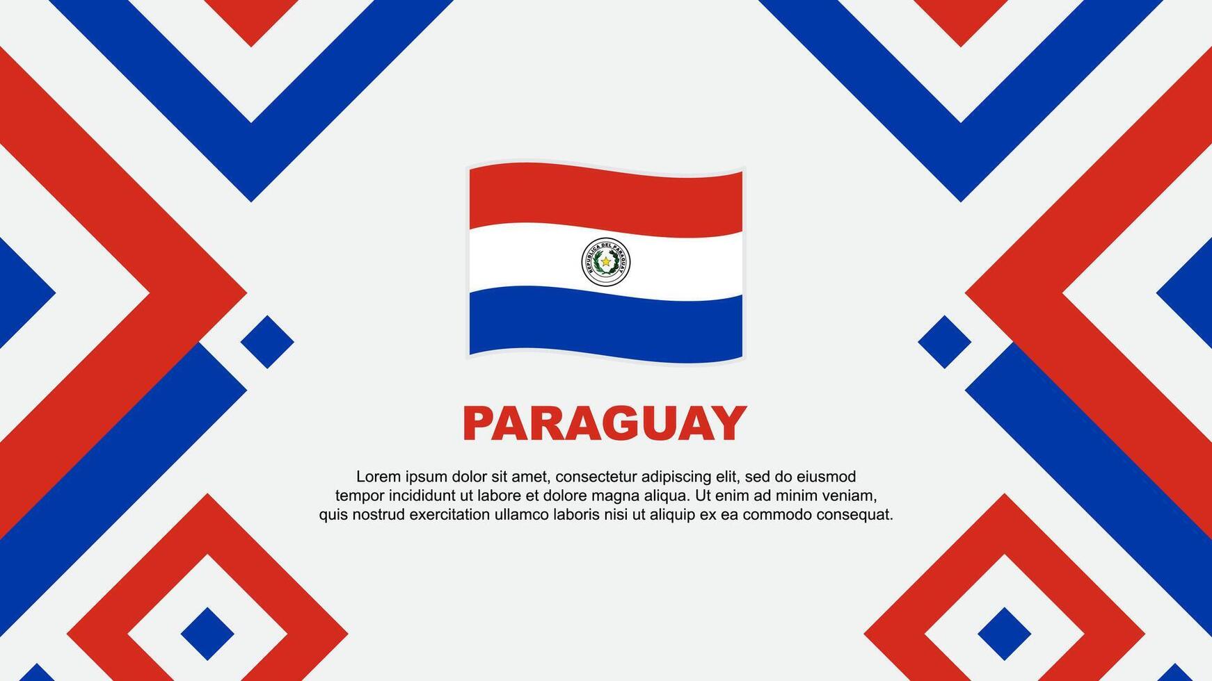 paraguay flagga abstrakt bakgrund design mall. paraguay oberoende dag baner tapet vektor illustration. paraguay mall