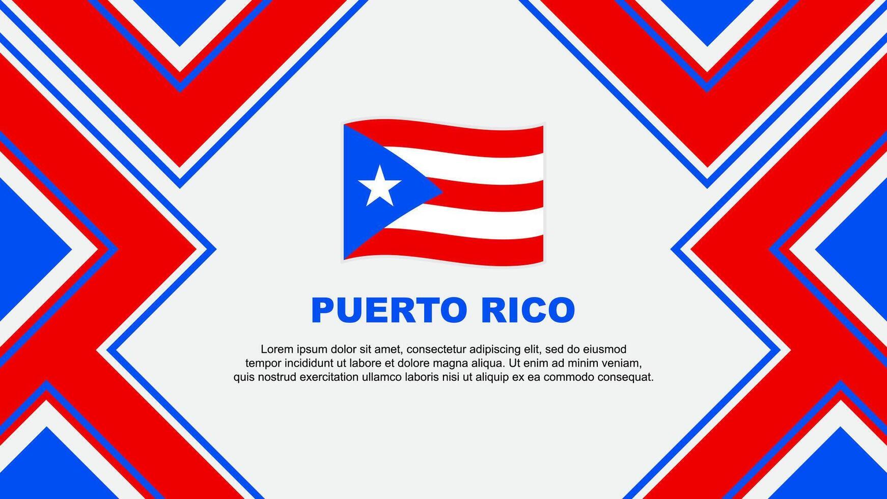 puerto rico Flagge abstrakt Hintergrund Design Vorlage. puerto rico Unabhängigkeit Tag Banner Hintergrund Vektor Illustration. puerto rico Vektor
