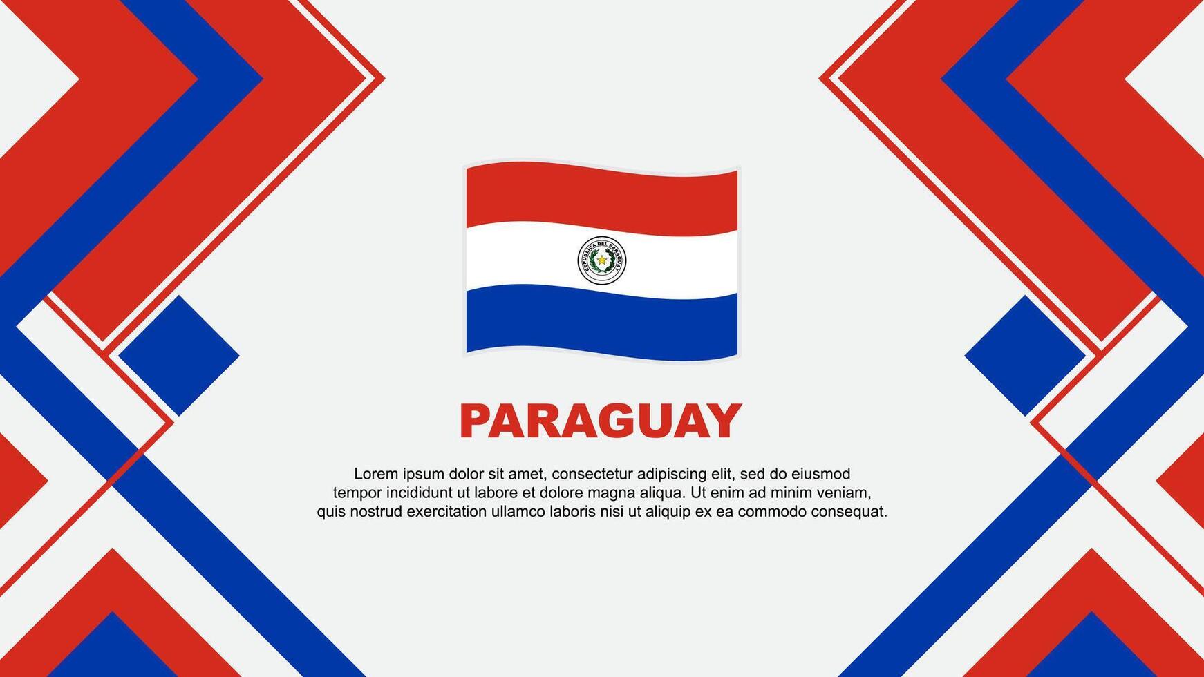 paraguay flagga abstrakt bakgrund design mall. paraguay oberoende dag baner tapet vektor illustration. paraguay baner