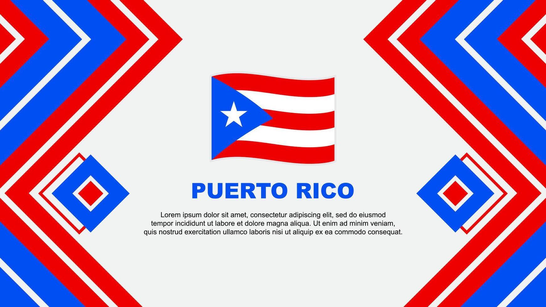 puerto rico Flagge abstrakt Hintergrund Design Vorlage. puerto rico Unabhängigkeit Tag Banner Hintergrund Vektor Illustration. puerto rico Design