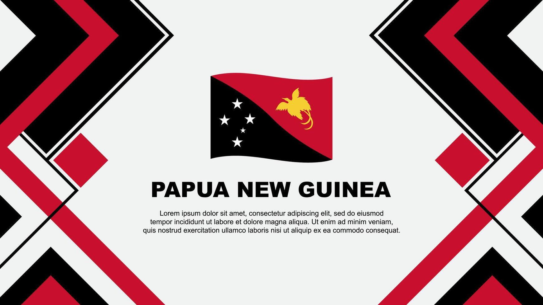 papua ny guinea flagga abstrakt bakgrund design mall. papua ny guinea oberoende dag baner tapet vektor illustration. papua ny guinea baner