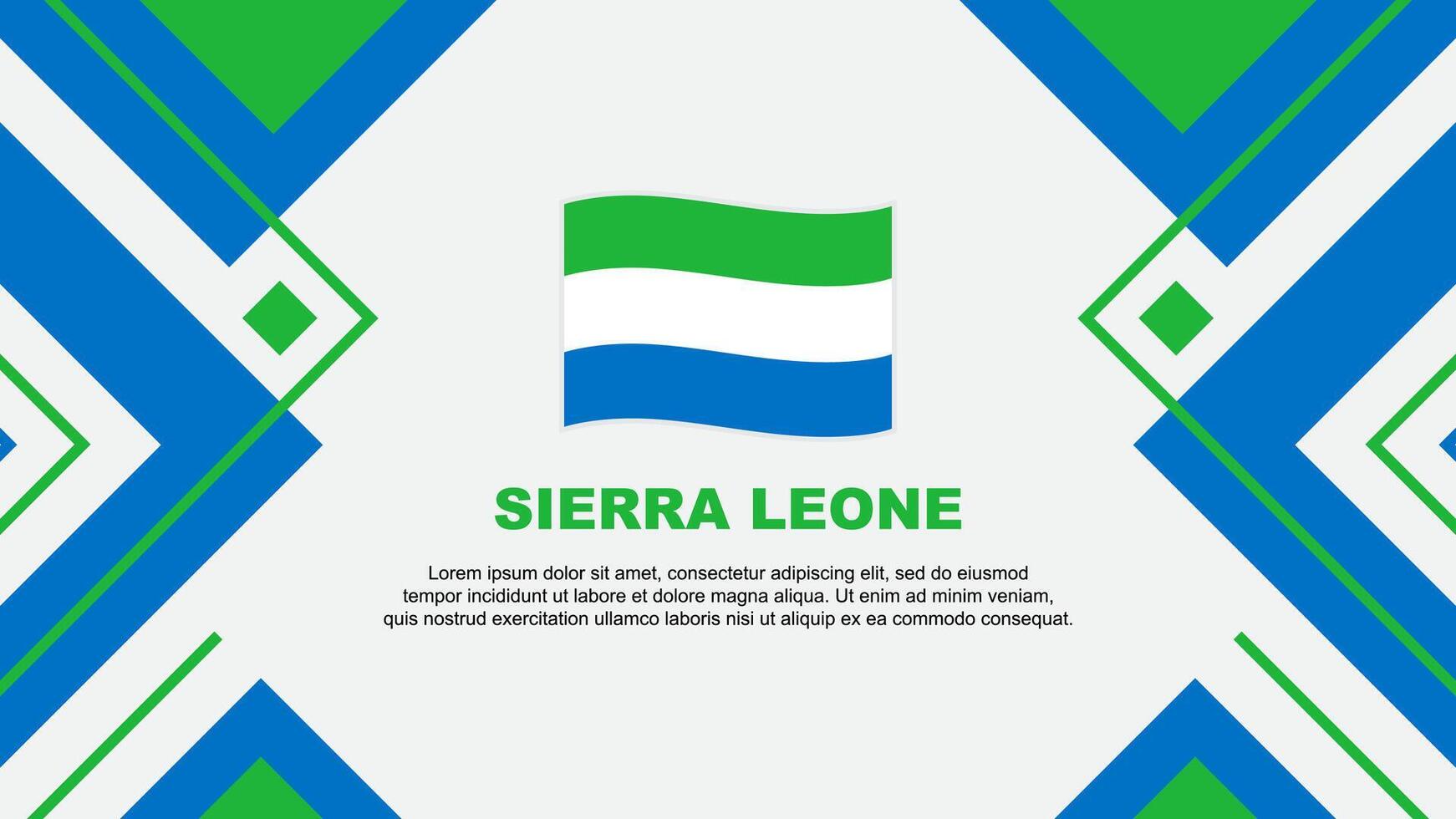 sierra leone flagga abstrakt bakgrund design mall. sierra leone oberoende dag baner tapet vektor illustration. sierra leone illustration