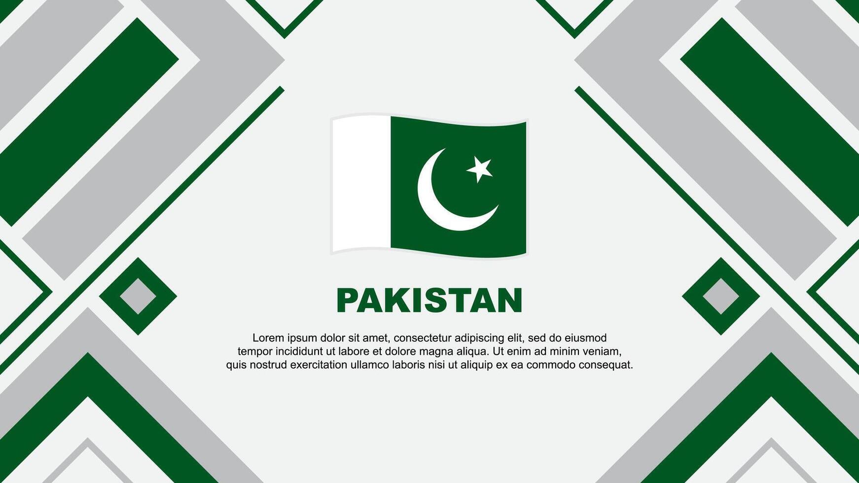 Pakistan Flagge abstrakt Hintergrund Design Vorlage. Pakistan Unabhängigkeit Tag Banner Hintergrund Vektor Illustration. Pakistan Flagge
