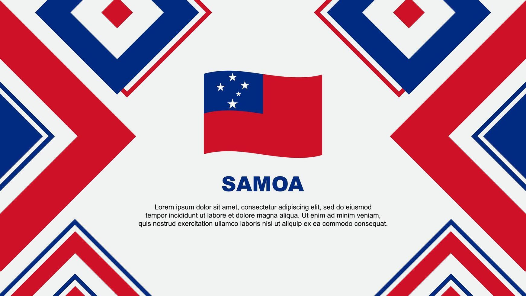 samoa flagga abstrakt bakgrund design mall. samoa oberoende dag baner tapet vektor illustration. samoa oberoende dag