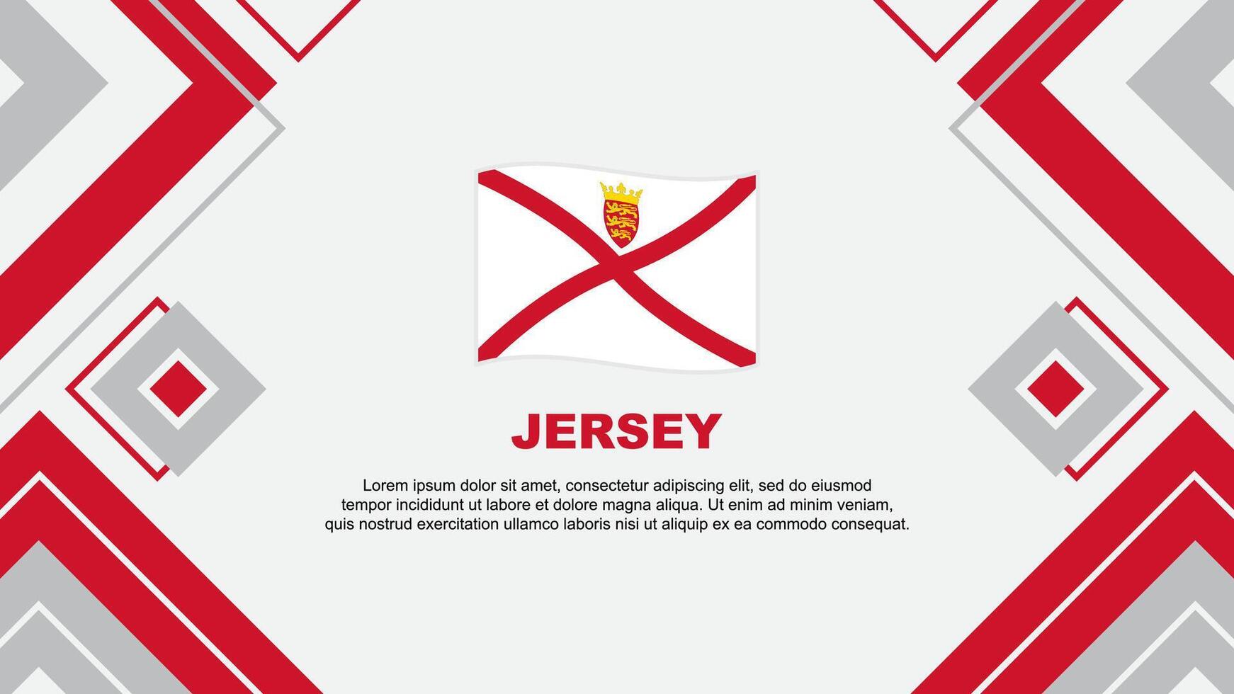 Jersey Flagge abstrakt Hintergrund Design Vorlage. Jersey Unabhängigkeit Tag Banner Hintergrund Vektor Illustration. Jersey Hintergrund
