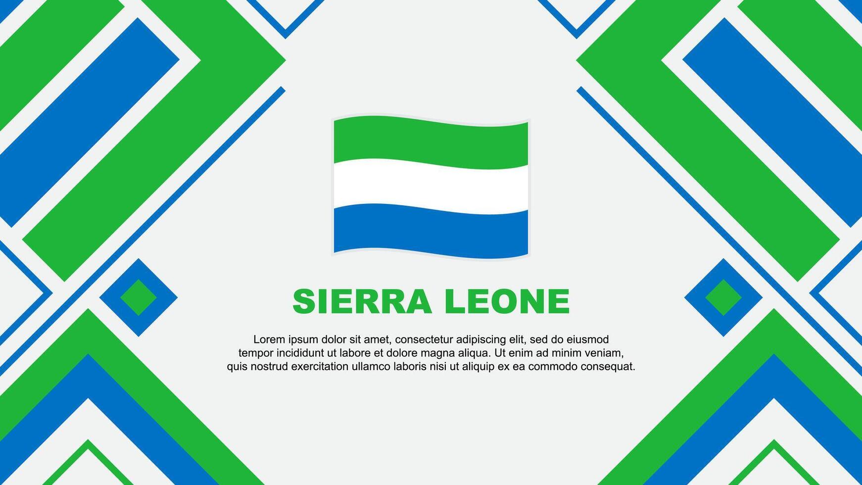 Sierra leone Flagge abstrakt Hintergrund Design Vorlage. Sierra leone Unabhängigkeit Tag Banner Hintergrund Vektor Illustration. Sierra leone Flagge