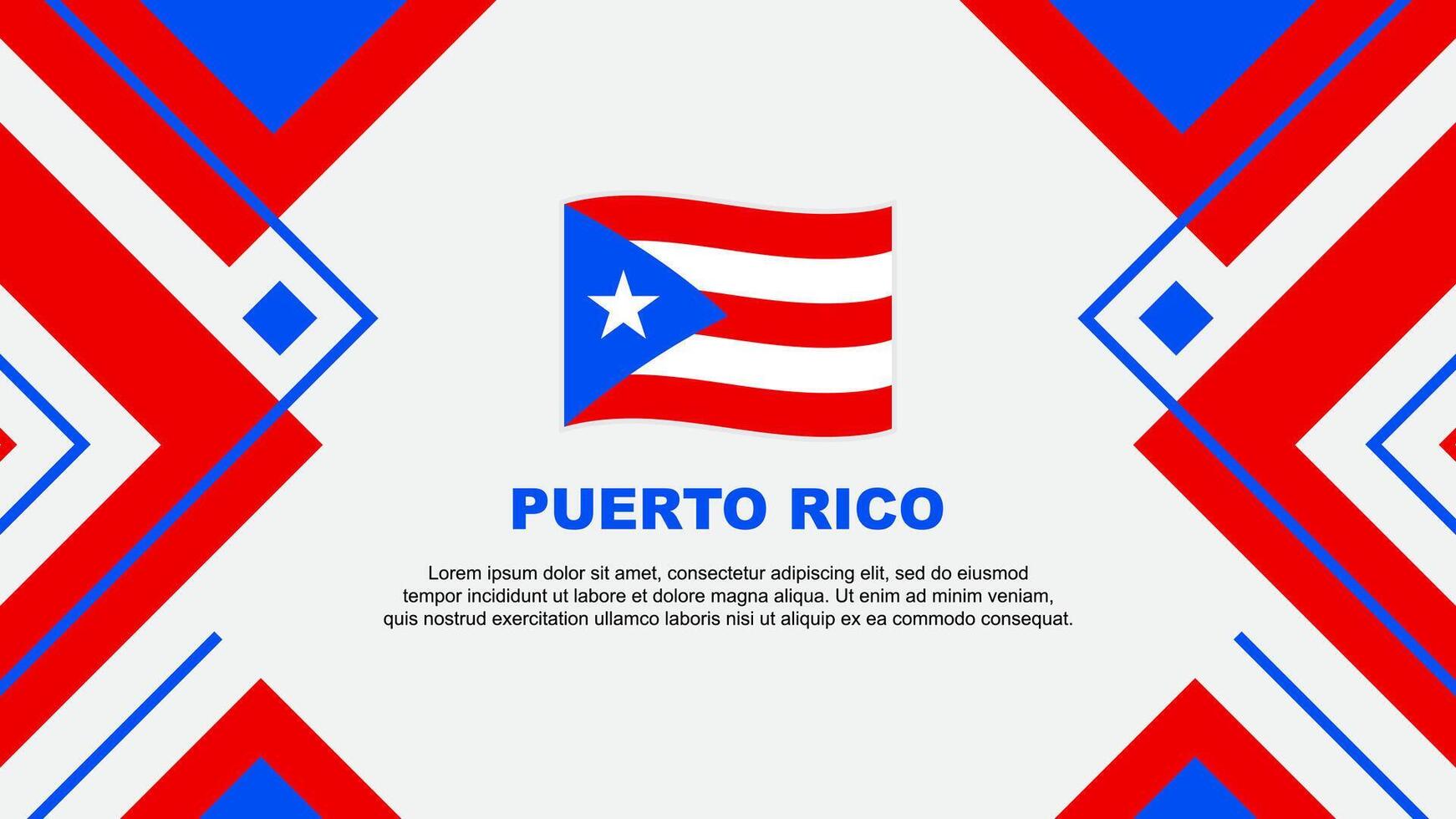 puerto rico flagga abstrakt bakgrund design mall. puerto rico oberoende dag baner tapet vektor illustration. puerto rico illustration
