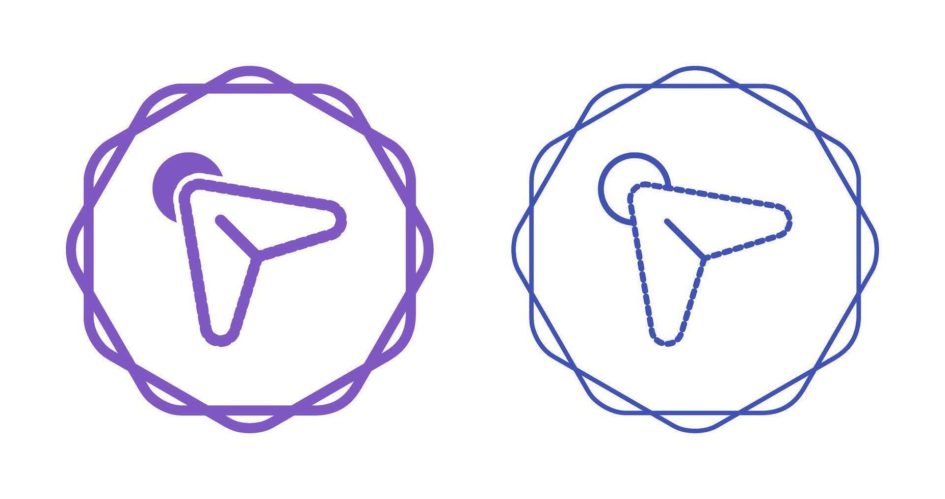 Klicken Sie auf das Vektorsymbol vektor