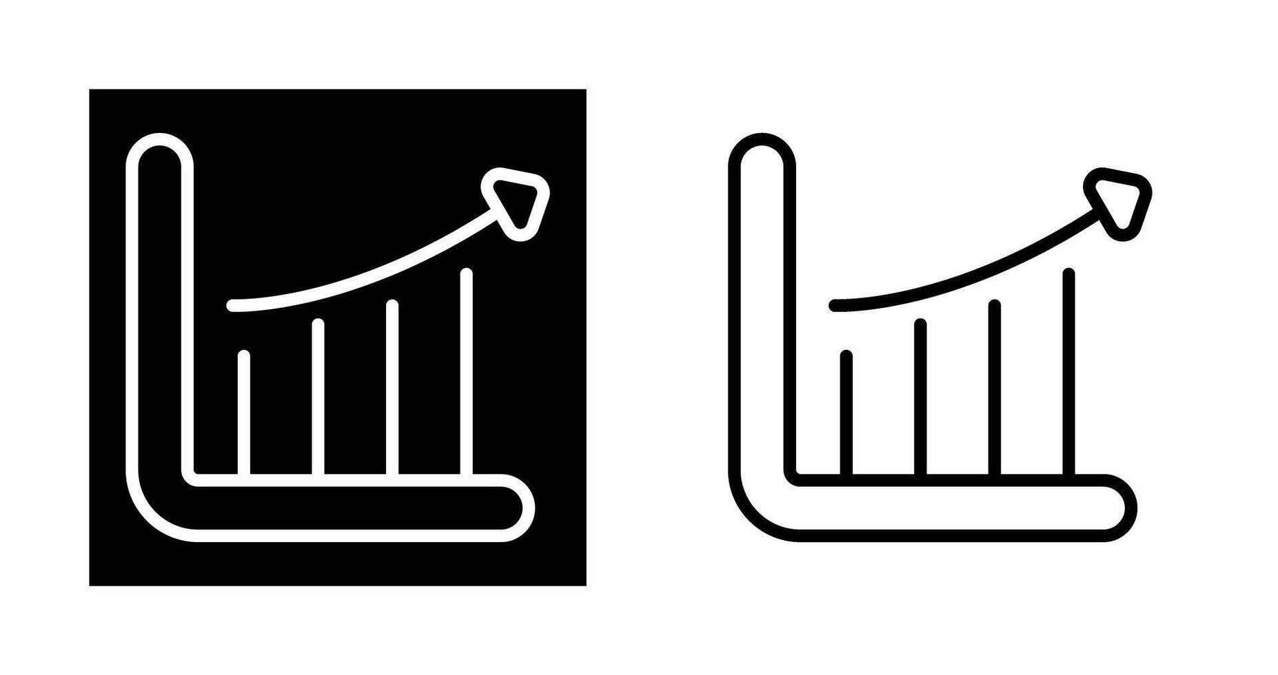 Diagram pil växa vektor ikon