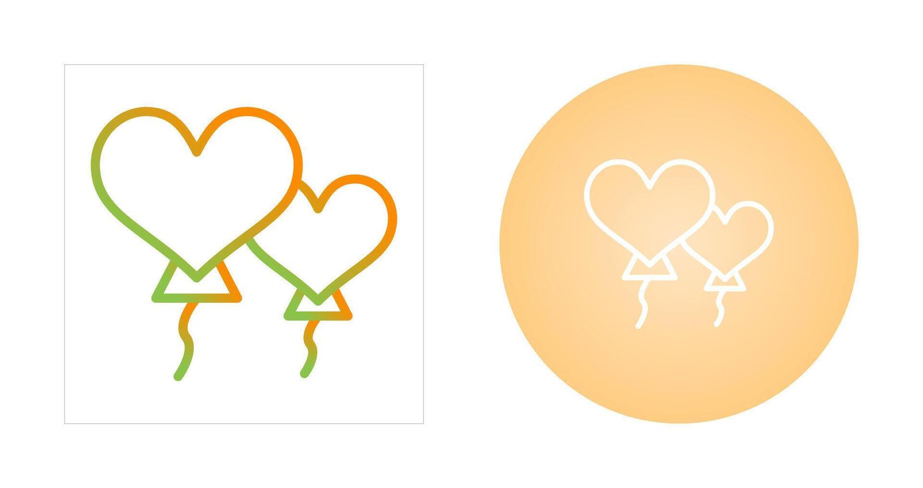 Herz geformt Luftballons Vektor Symbol