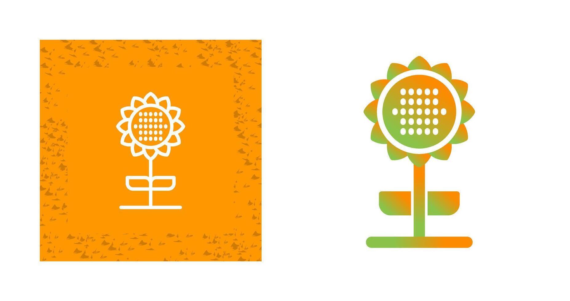 Symbol für Sonnenblumenvektor vektor