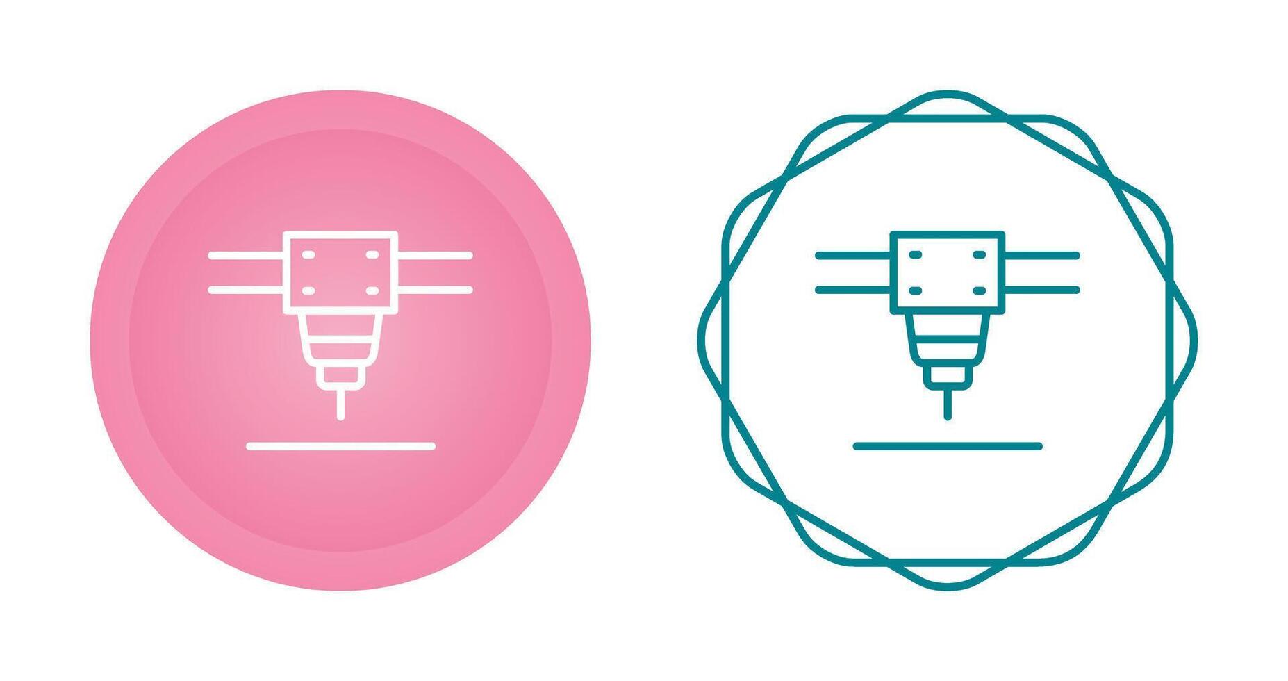 Laser- Schneiden Maschine Vektor Symbol