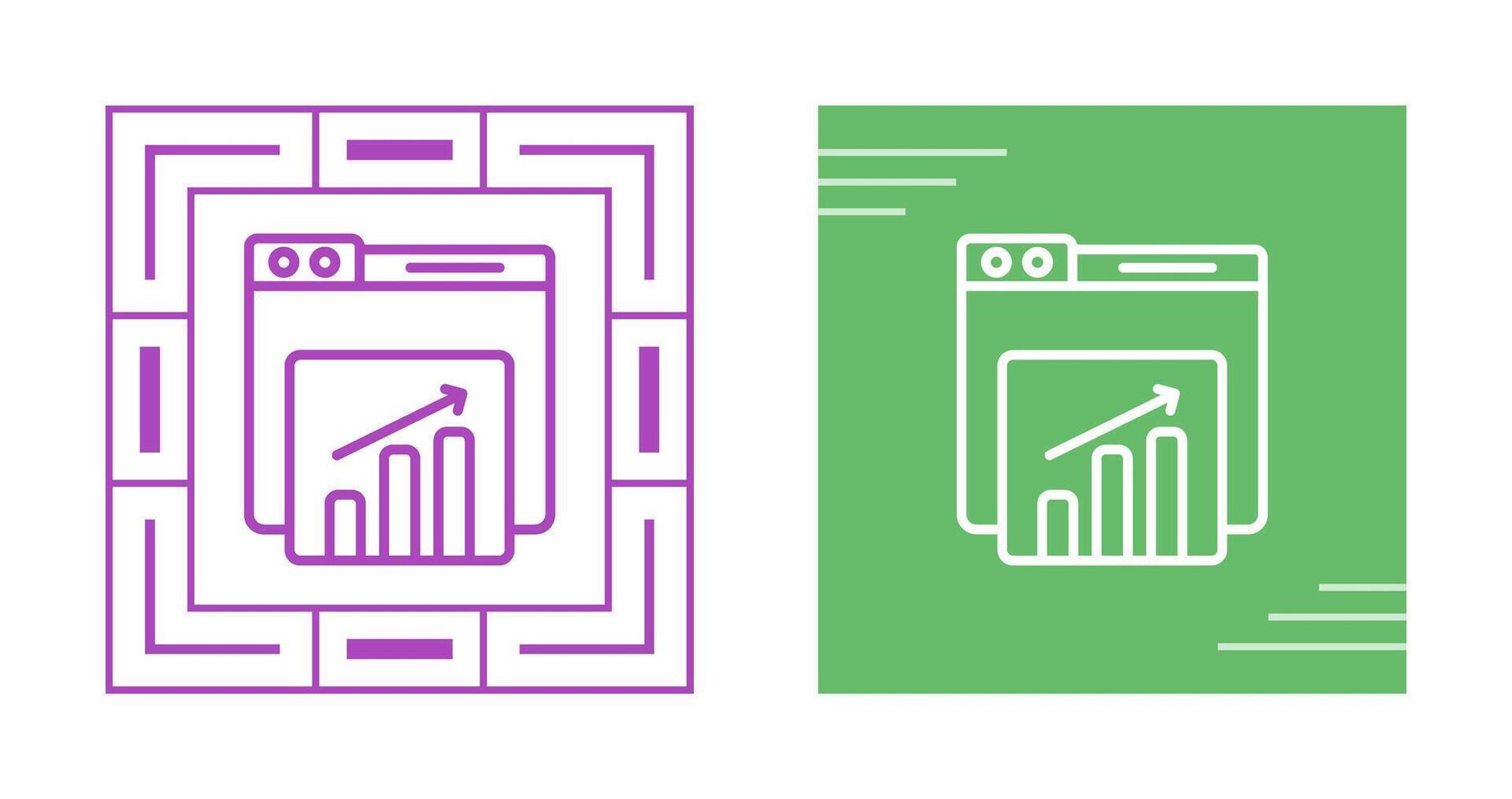 Webseite Statistiken Vektor Symbol