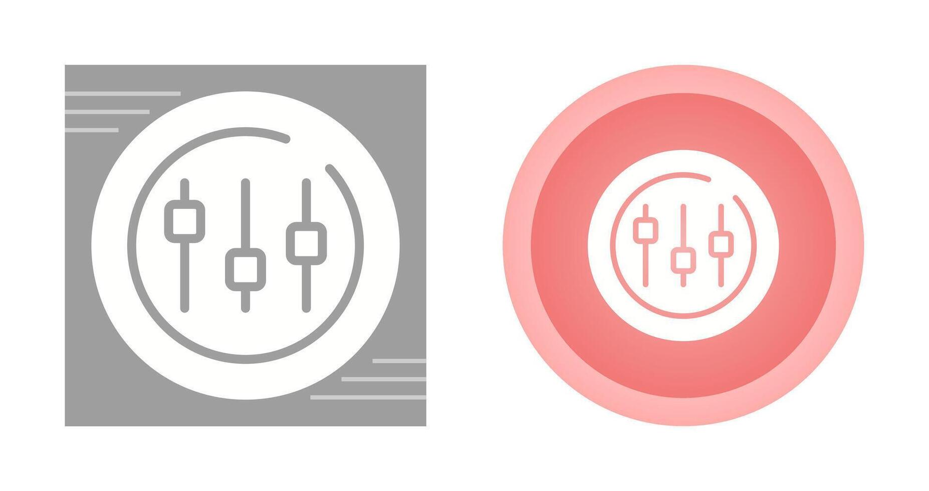 Musik- Equalizer Kreis Vektor Symbol