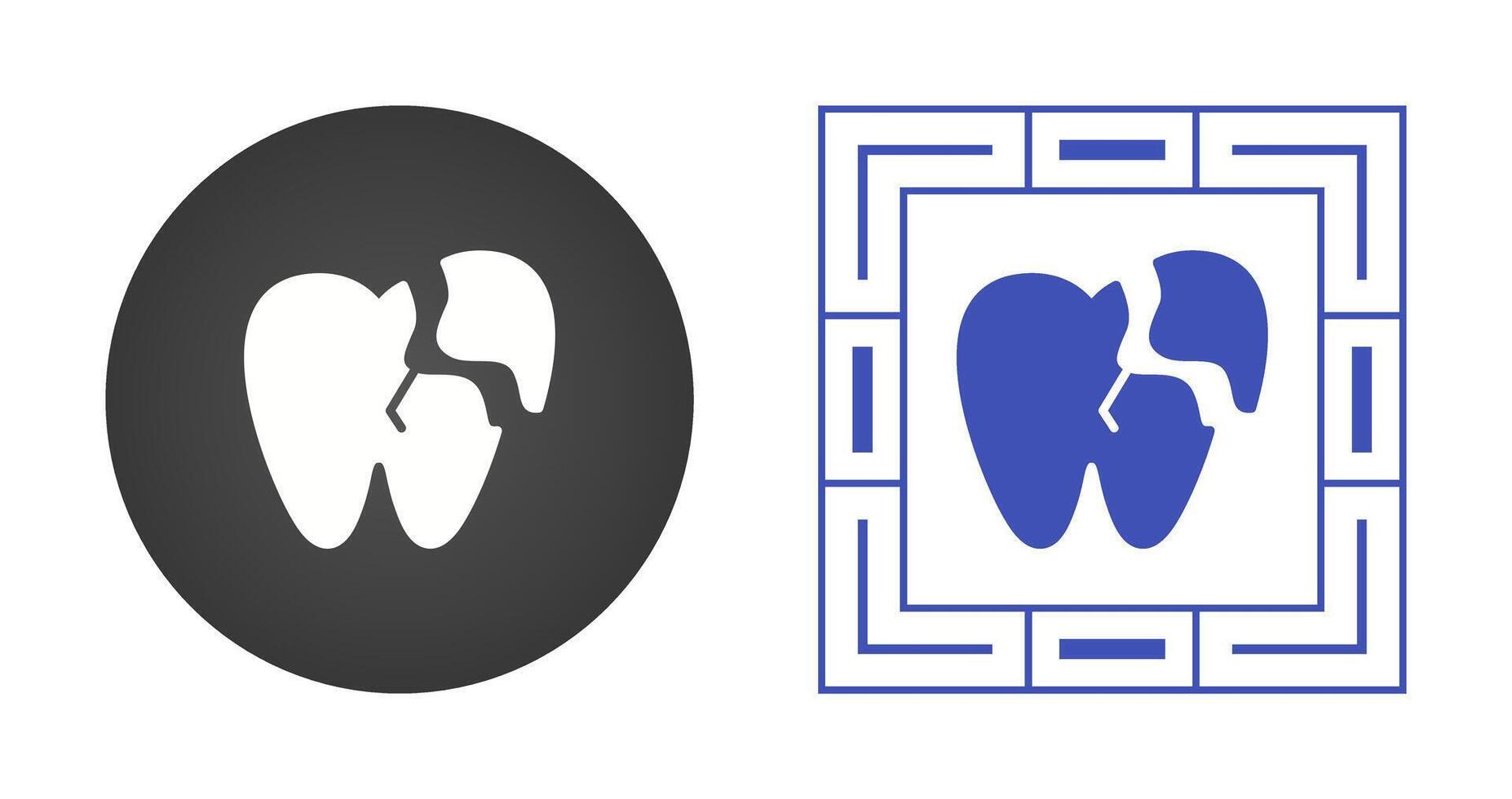 Symbol für gebrochenen Zahnvektor vektor