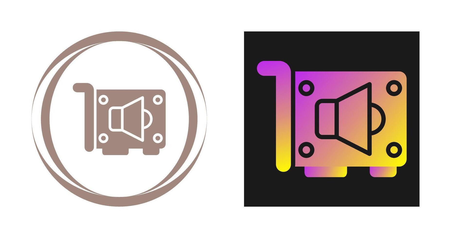 Vektorsymbol für Soundkarte vektor