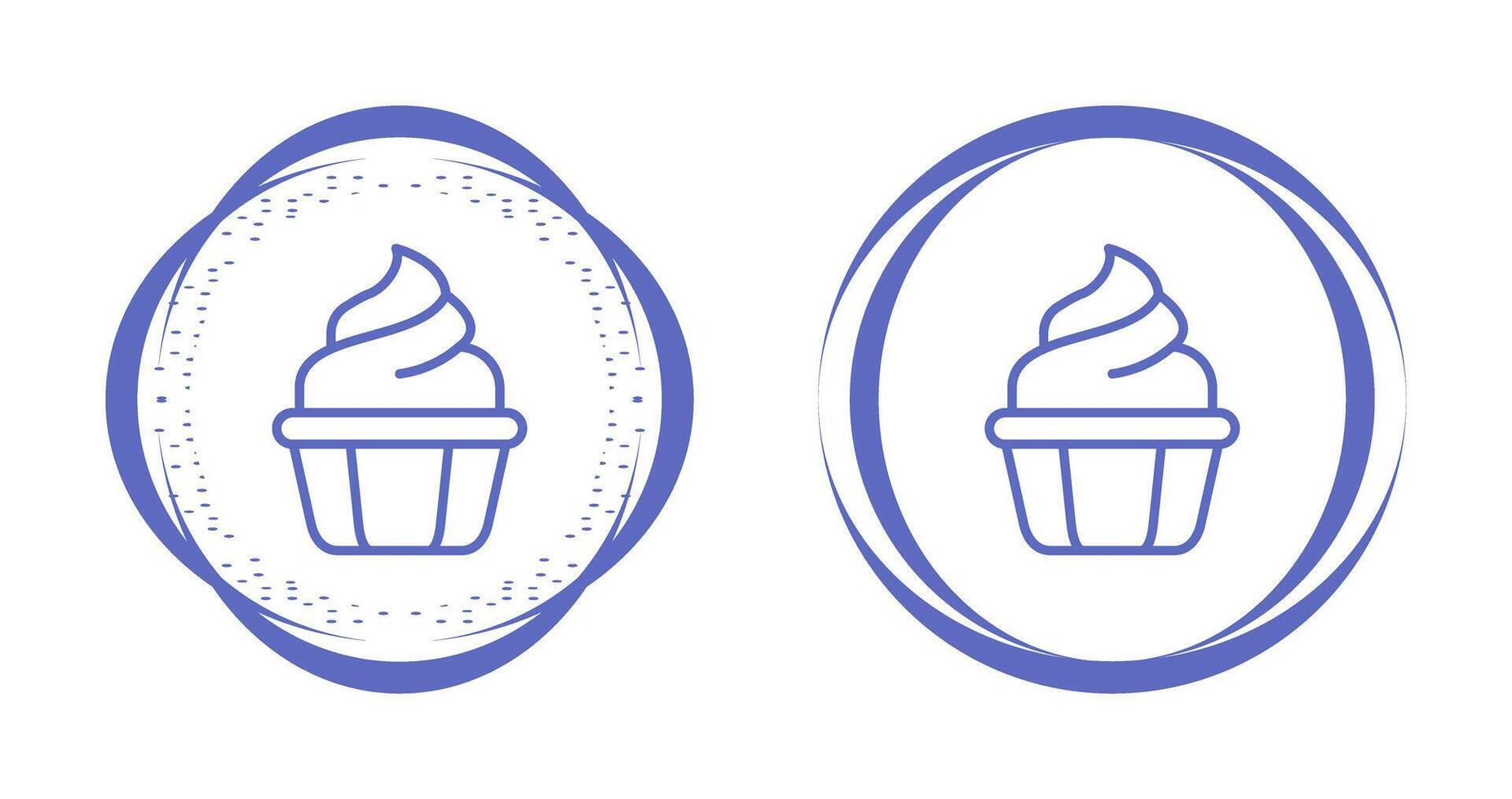 Cupcake-Vektor-Symbol vektor