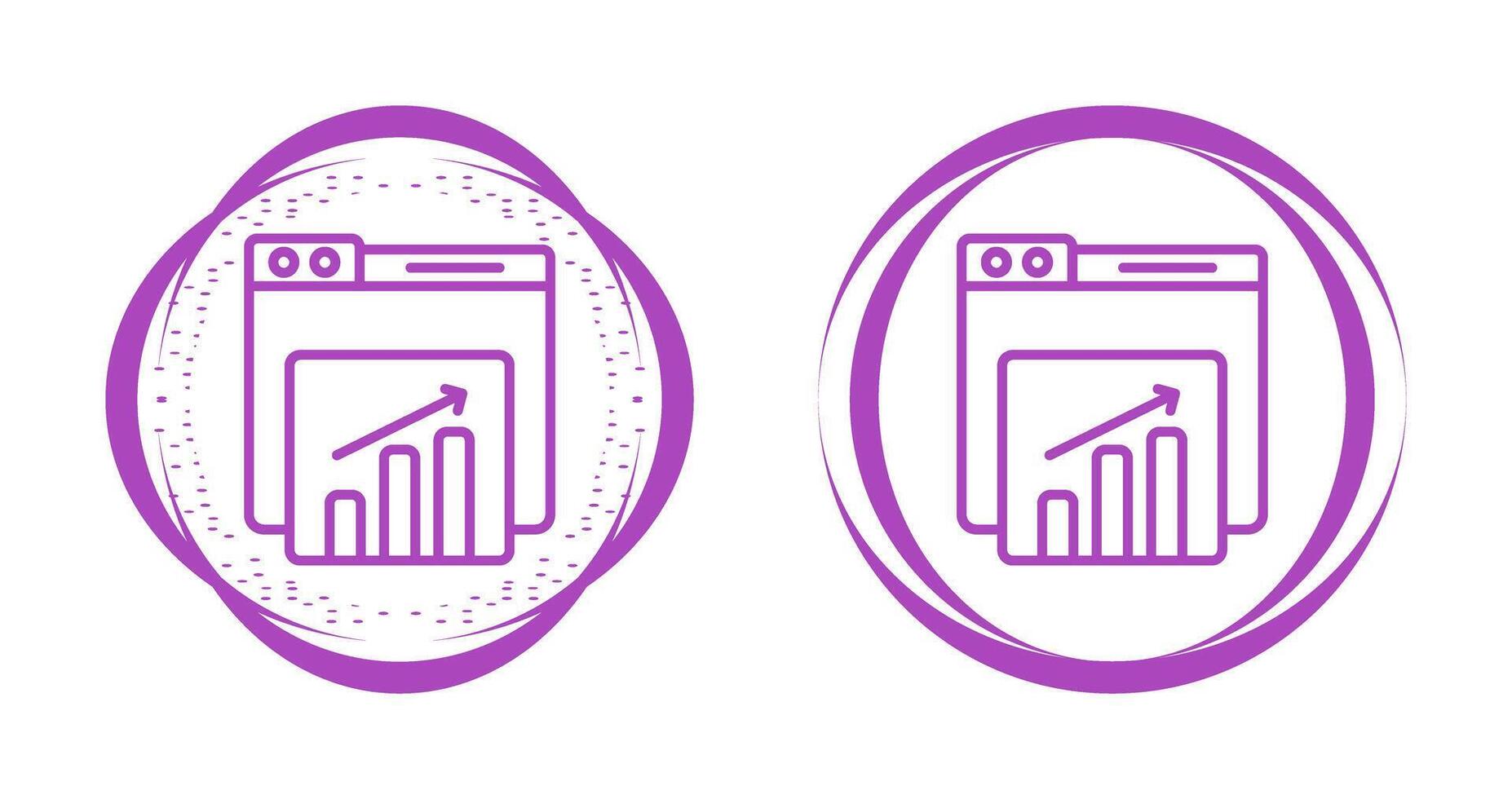 Webseite Statistiken Vektor Symbol