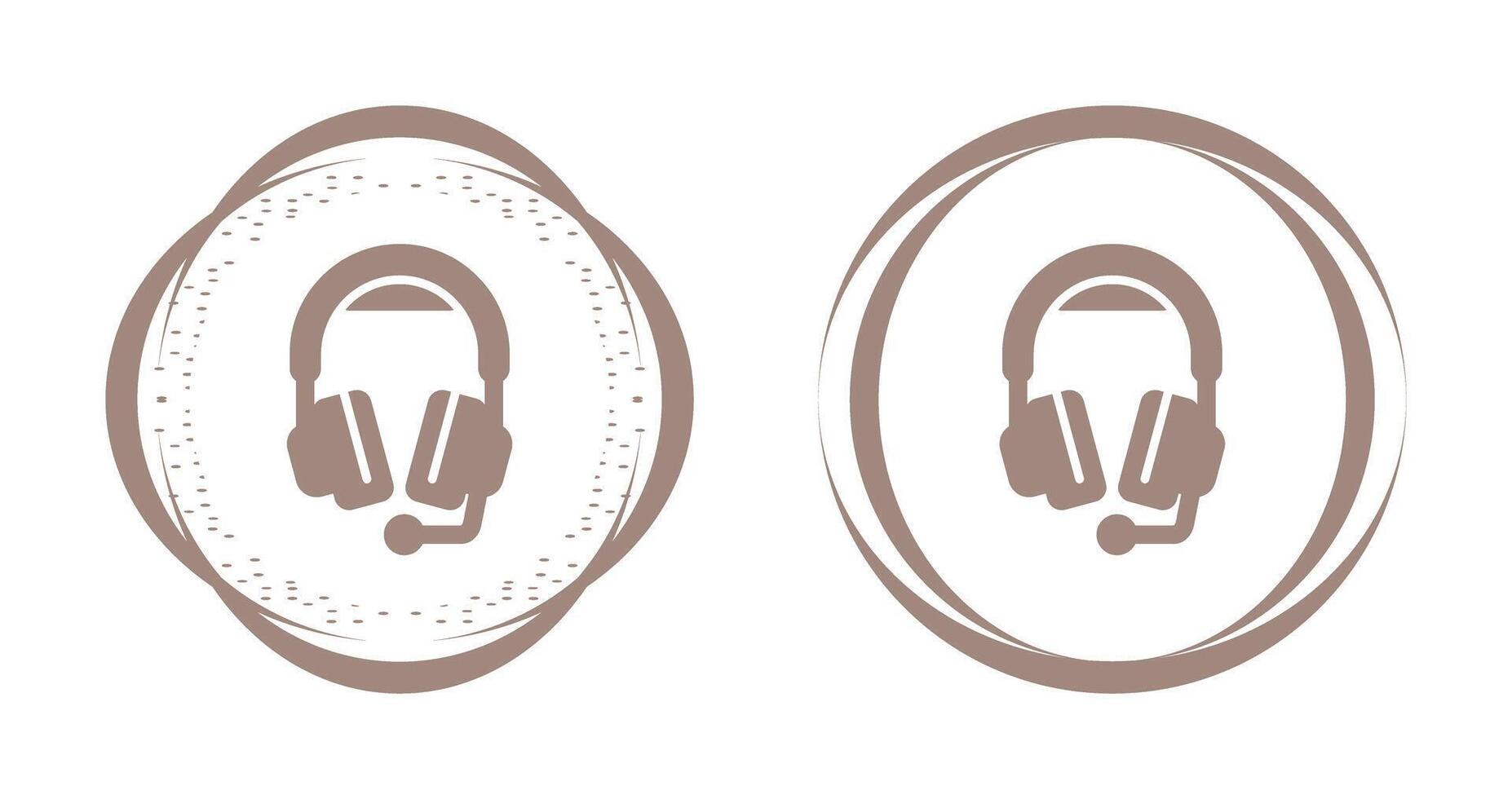 Kopfhörer mit Mikrofon Vektor Symbol