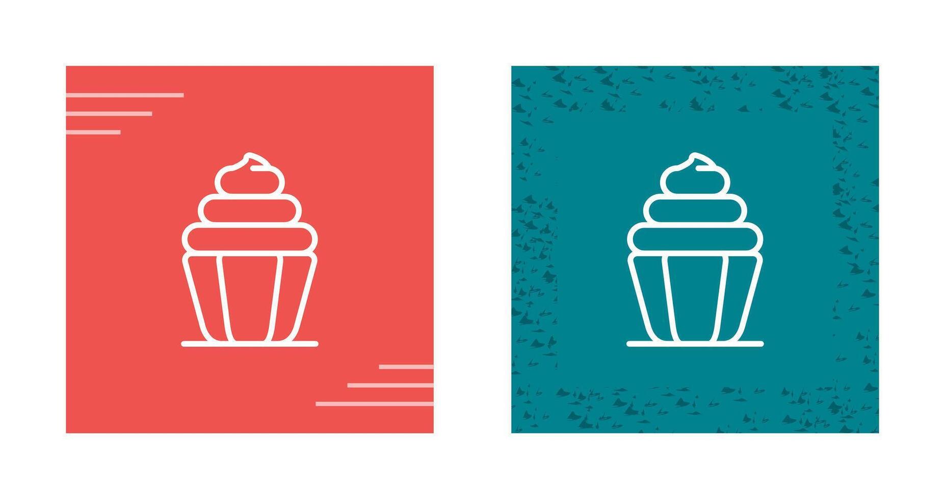 Cupcake-Vektor-Symbol vektor