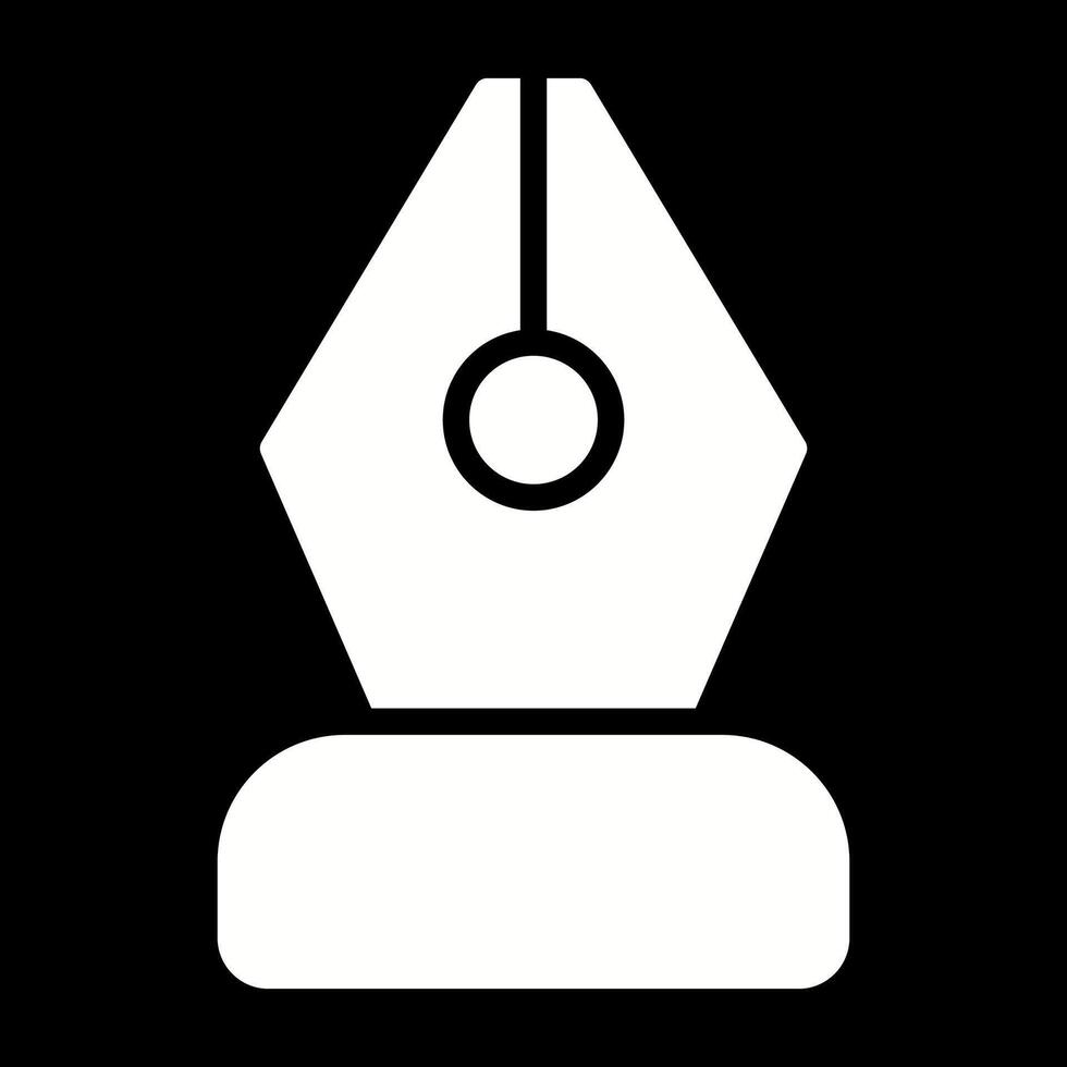 schwarz Feder Vektor Symbol