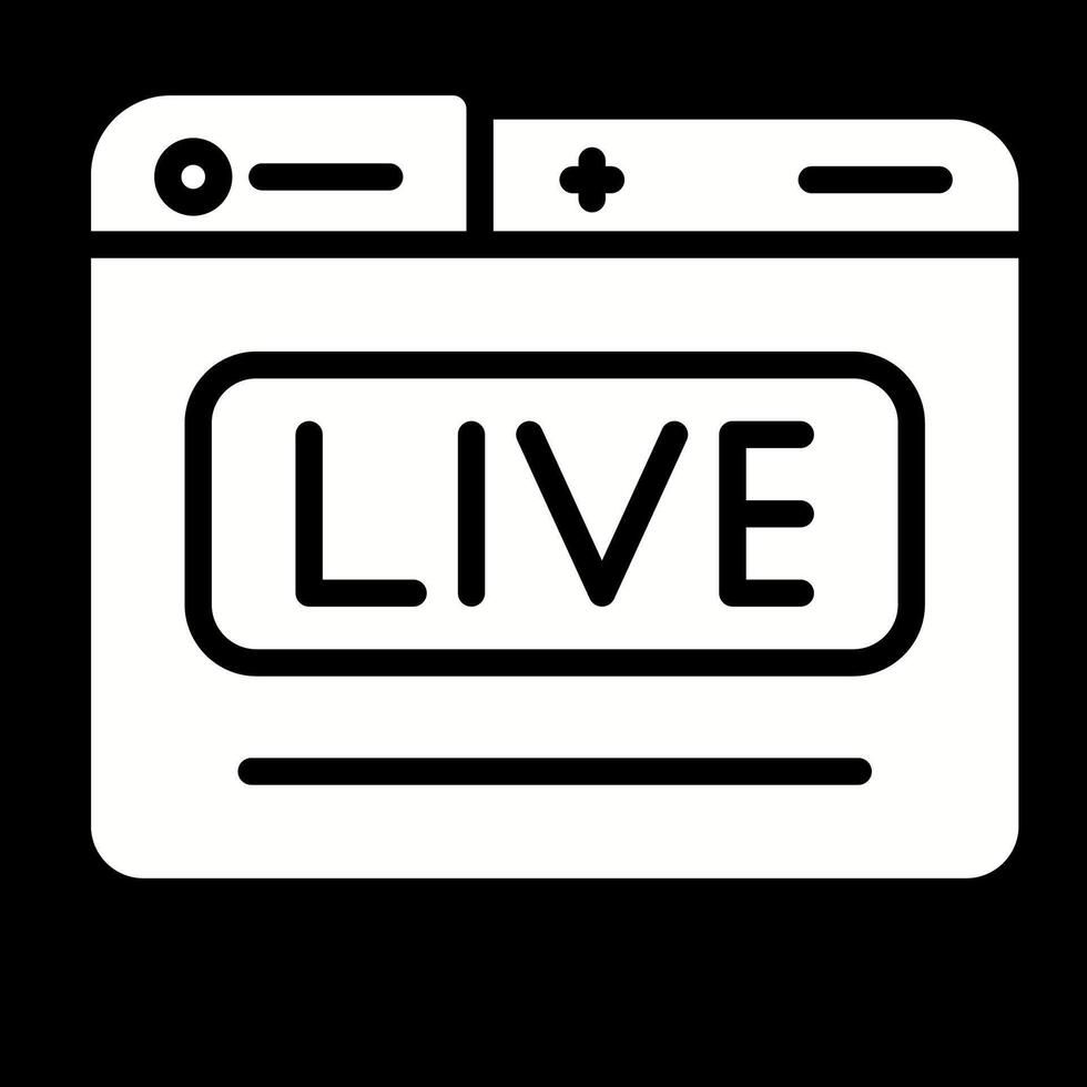 Live-Stream-Vektorsymbol vektor