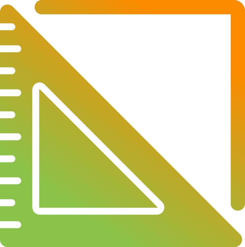 triangel- linjal vektor ikon