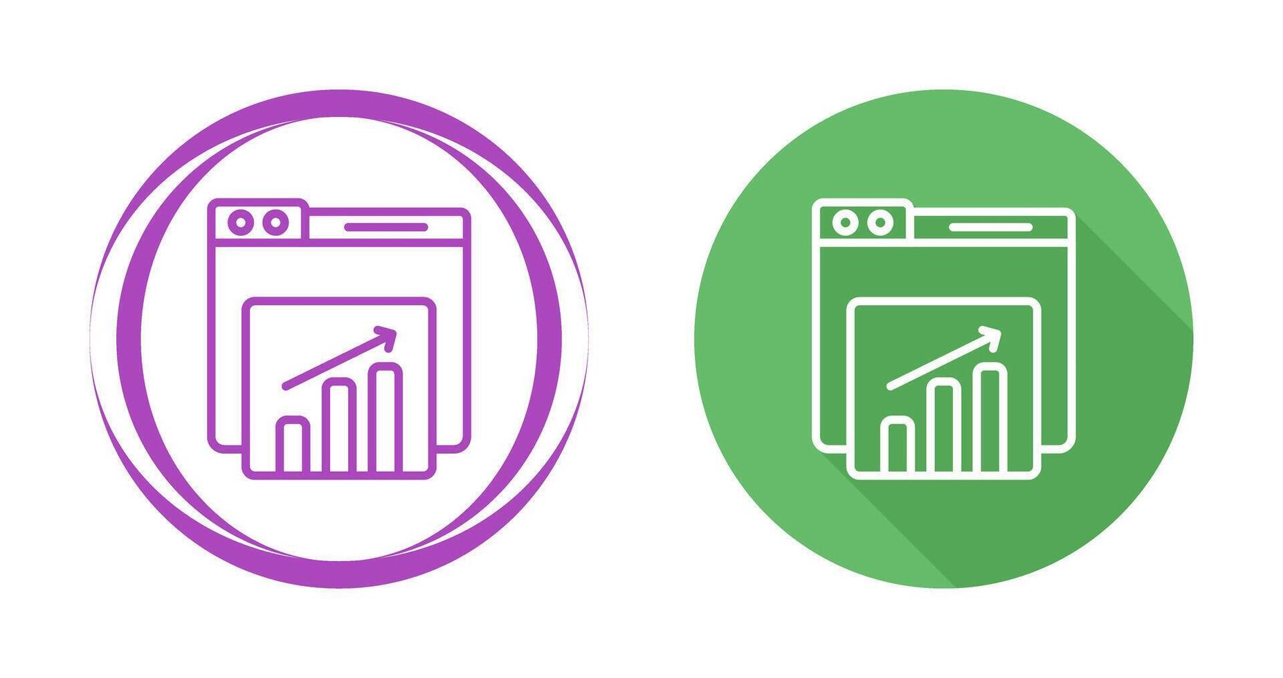 Webseite Statistiken Vektor Symbol